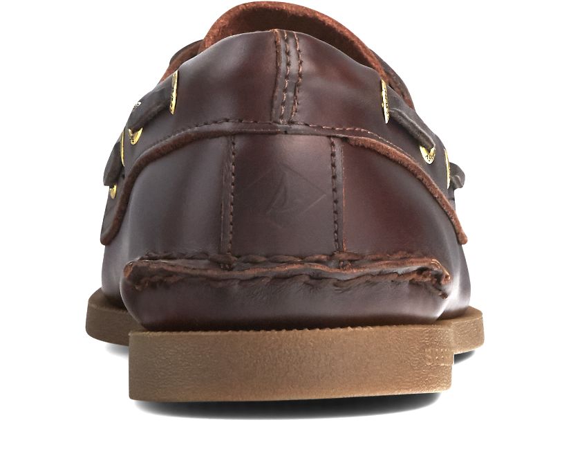 AUTHENTIC ORIGINAL BOAT SHOE | Sperry Top Sider Men's Authentic Original 2 Eye 0195214 Loafer Shoes-Amaretto Boat Shoes-Made in USA