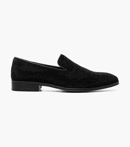 stacy adam men's suave rhinestone lo black