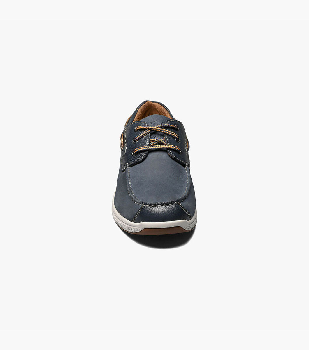 GREAT LAKE INDIGO | Florsheim Mens Great Lakes Moc Toe Oxford-Brandy