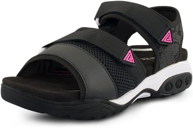 MIA BLACK | Therafit Mia Women's Water Resistant Adjustable Sport Sandal - for Plantar Fasciitis/Foot Pain-Brandy