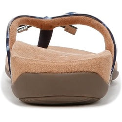 Vionic Women's Bella Toe Post Sandal - Navy Lizard
