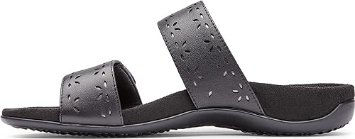 RANDI BLACK | Vionic Women's Rest Randi Slide Sandal - Adjustable Sandals with Concealed Orthotic Arch Support-Brandy