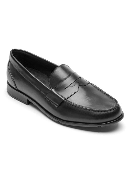 KEATON PENNY BLACK | Rockport Men's Keaton Penny Loafer Black CI8839-Brandy