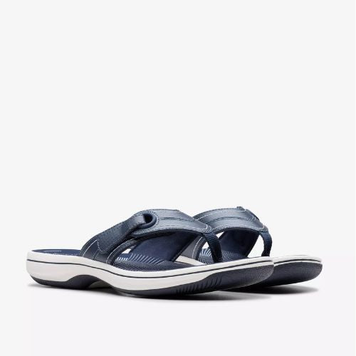 CLARKS WOMEN BREEZE NAVY SLIPPERS