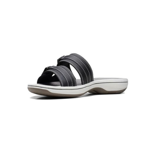 Clarks - Women Black Breeze Piper Slippers