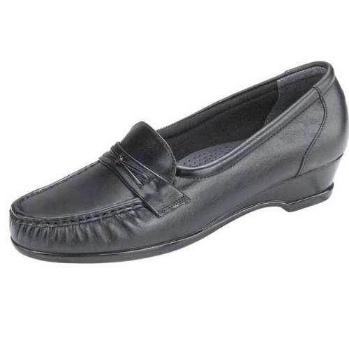Easier Black Leather Moccasin