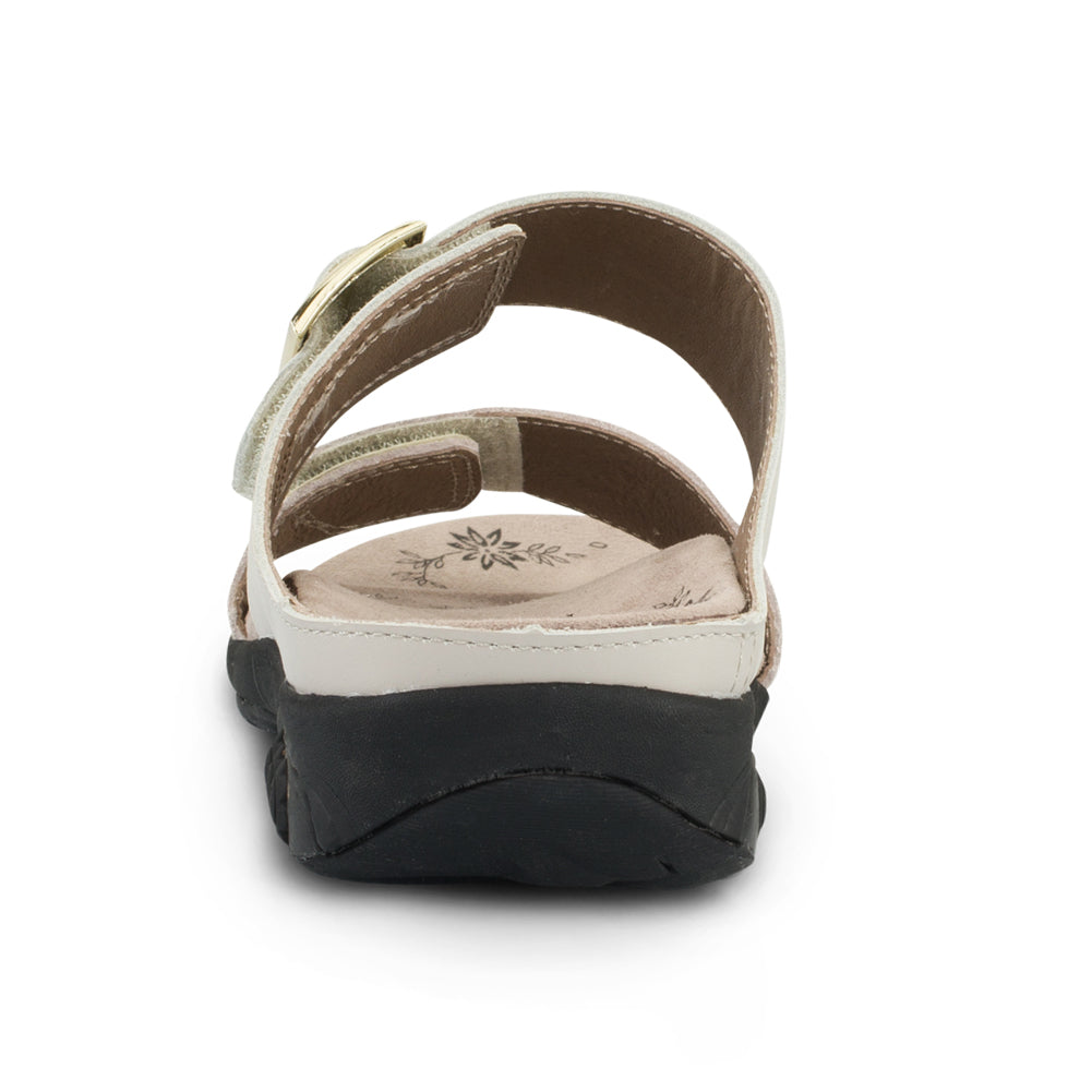 MANDY SAND | Mandy Women’s Color Block Leather Sandal -Brandy