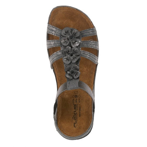 Flexus Adede Charcoal Sandals