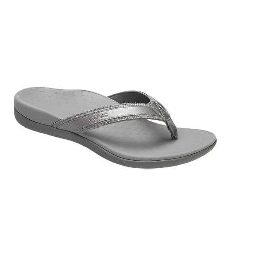 GREY FLORAL TIDE FLIP FLOPS