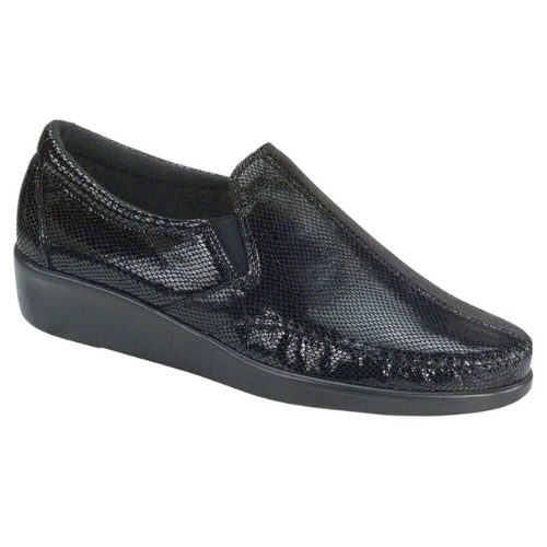 Dream Black Snake Slip-On Loafers