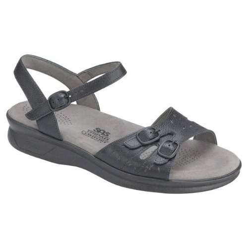 Duo Black Buckle Sandals