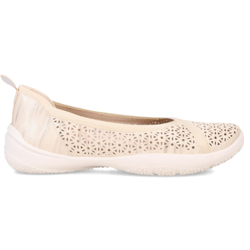 JBU by JAMBU Women's Emma Shimmer Flat Shoe - Cream