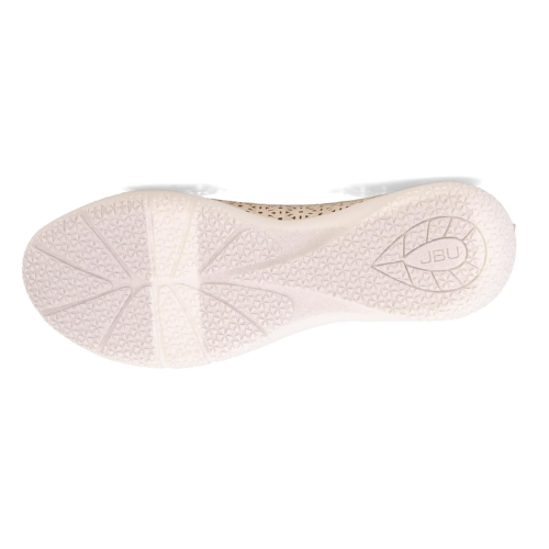 JBU by JAMBU Women's Emma Shimmer Flat Shoe - Cream