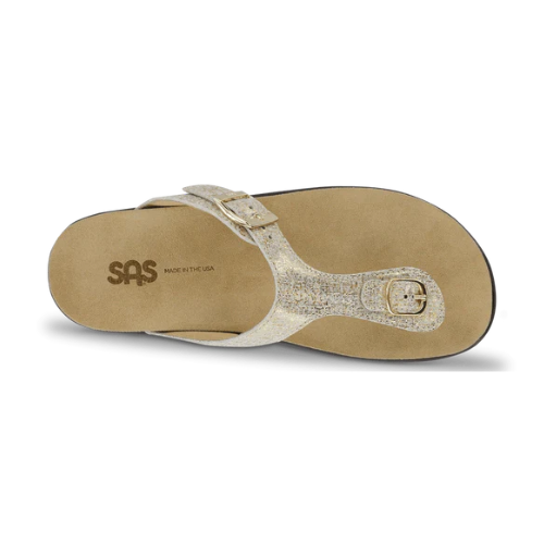 Sanibel Thong Shiny Gold Sandal