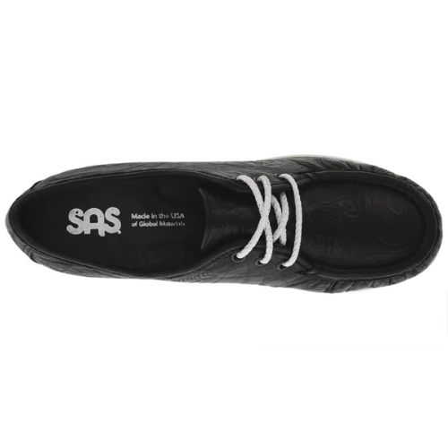 Siesta Black Larse Lace-Up Loafers