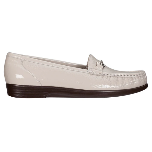 Metro Bone Patent Slip-On Loafers