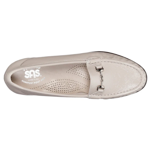 Metro Bone Patent Slip-On Loafers