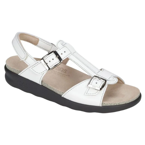 Captive White T-Strap Sandal