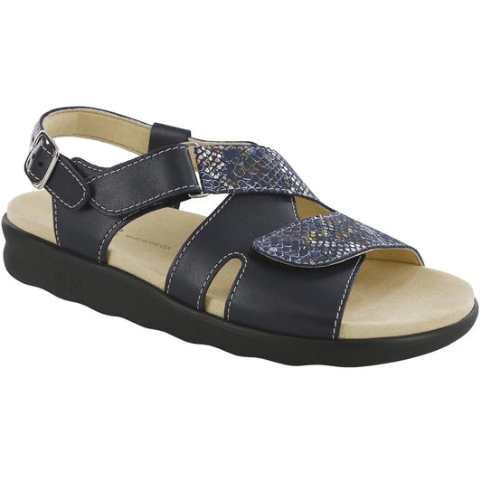 SAS Women's Huggy NAVY SNAKE @BRANDYSSHOES