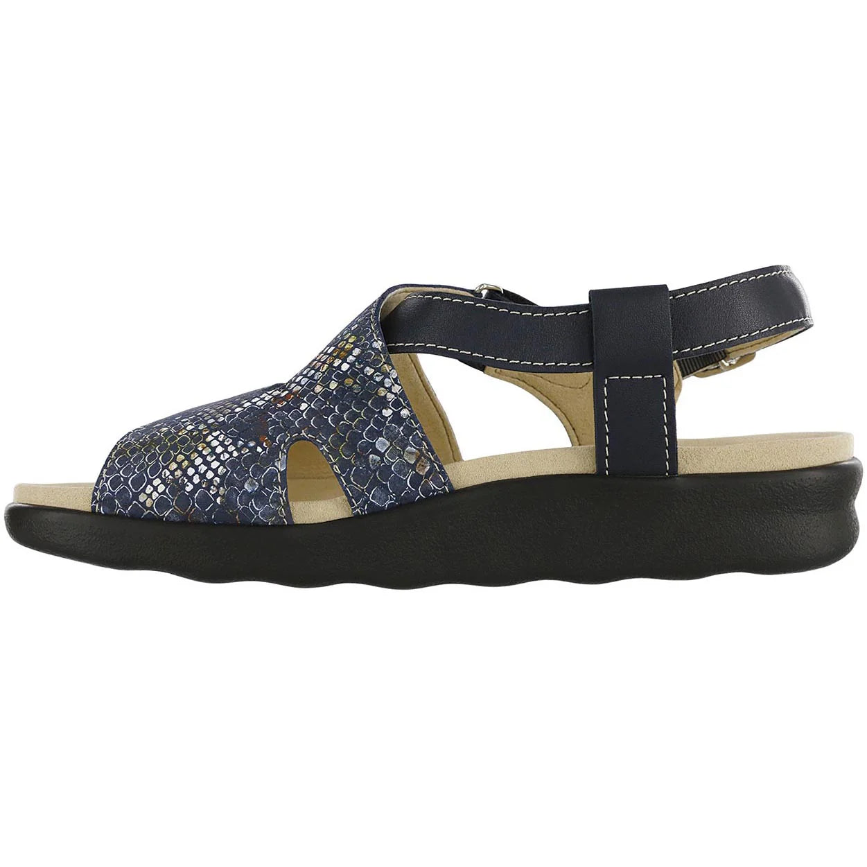 SAS Women's Huggy NAVY SNAKE @BRANDYSSHOES