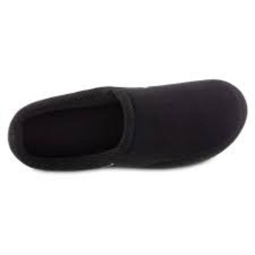 Isotoner Microterry & Waffle Black Slipper