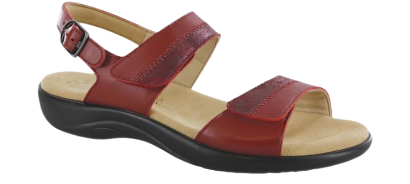 NUDU RUBYCABERNET  SAS Women's NUDU762 Nudu Heel Strap RubyCarbenet Sandal-Made in USA-Brandy's Shoes 