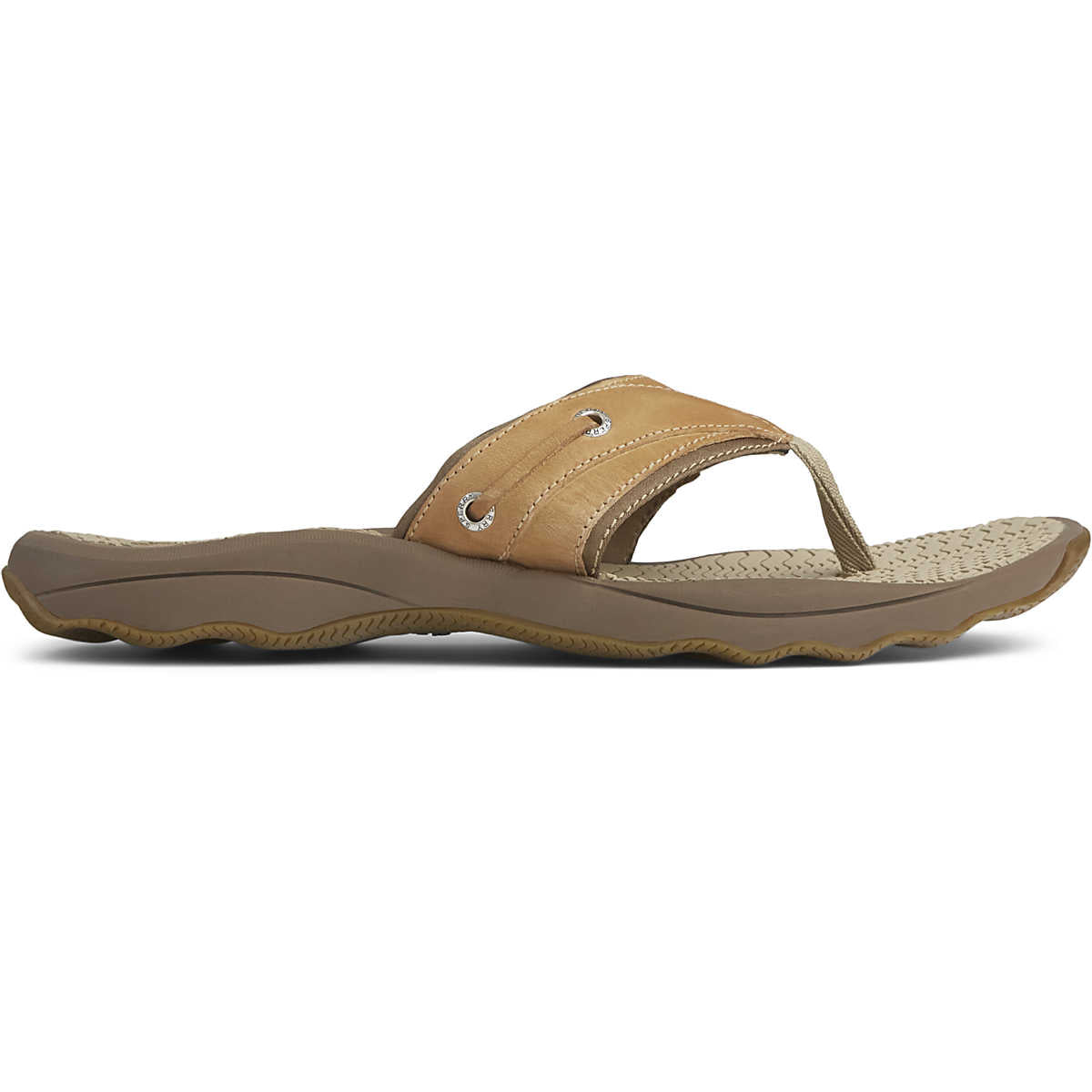 OUTER BANKS TAN | Sperry Men's Tan Outer Banks Flip Flop-STS17567-Made in USA-Brandy's Shoes