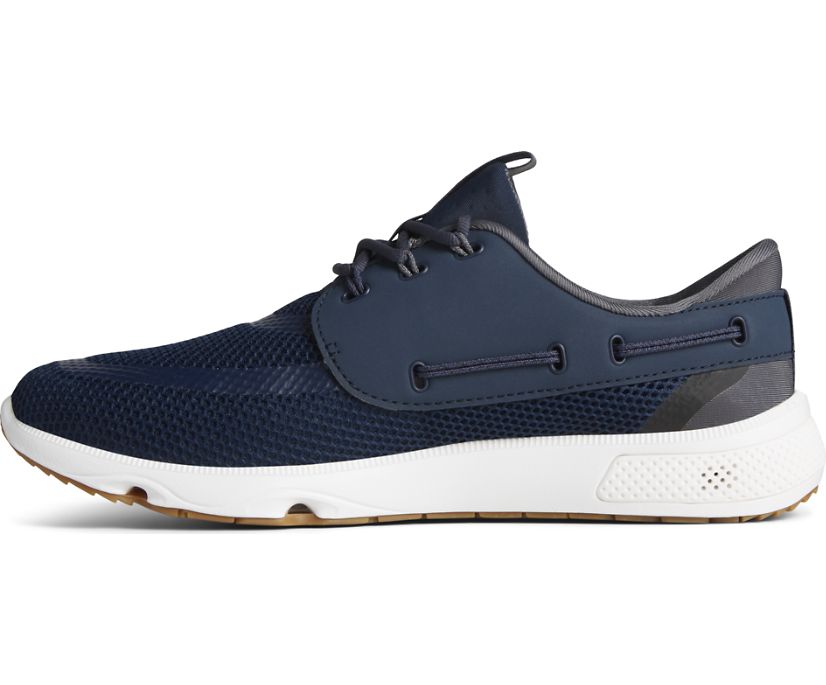 7 SEAS 3EYE NAVY | Sperry Men's Navy 7 SEAS 3-EYE Shoes-STS24363-Made in USA-Brandy's Shoes