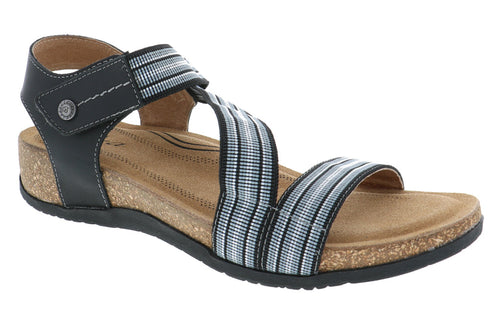 TEAGAN BLACK MULTI | Biza TEAGAN Women's Black Multi Sandal-Made in USA-Brandy's Shoes