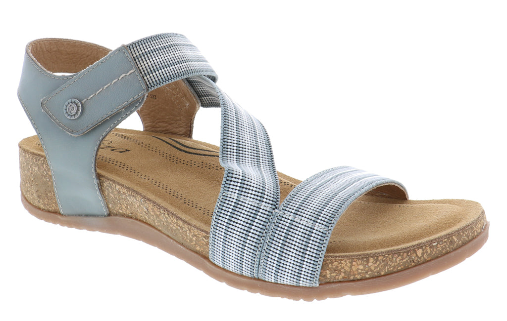 TEAGAN GREY MULTI | Biza TEAGAN Women's Grey Multi Sandal-Made in USA-Brandy's Shoes