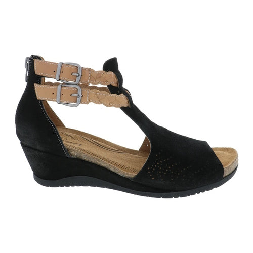 MONICA BLK/COGNAC | Brandy's Shoes Biza Monica Black/Cognac Sandal Made in USA
