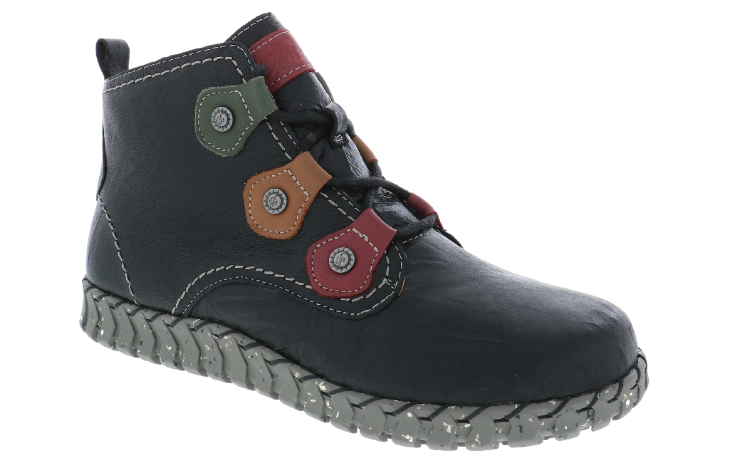WYNTER BLK/MULTI | Biza WYNTER Women's Black Multi Boots-Made in USA-Brandy's Shoes