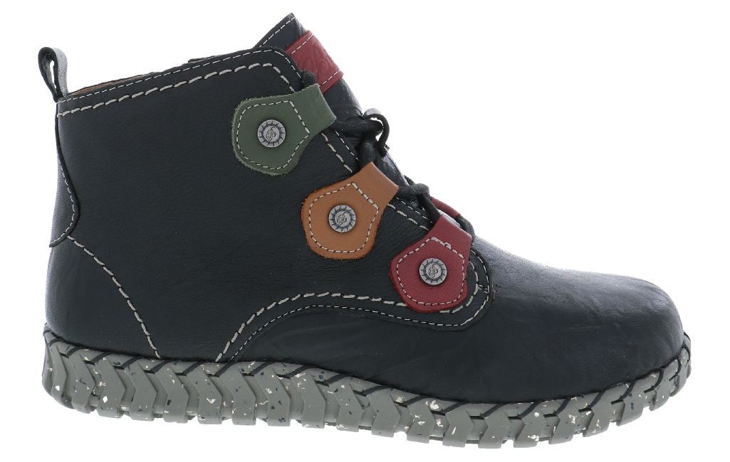 WYNTER BLK/MULTI | Biza WYNTER Women's Black Multi Boots-Made in USA-Brandy's Shoes