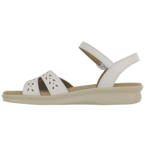 Duo Quarter White Strap Sandals