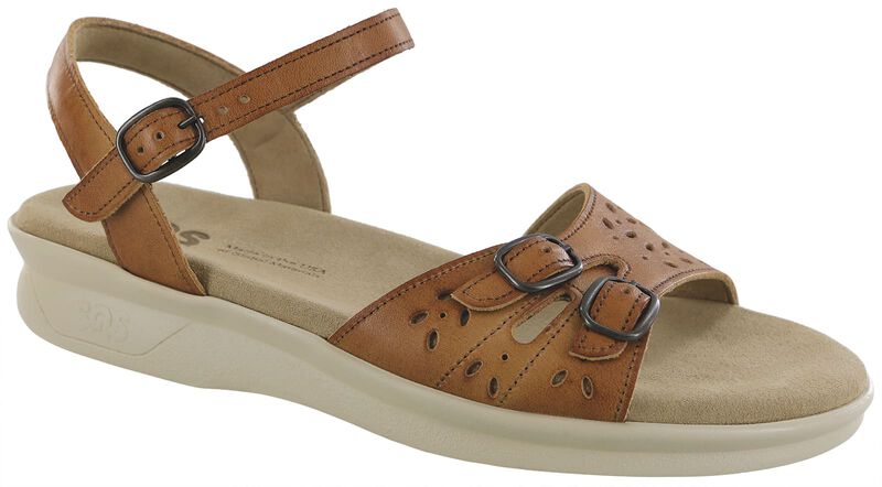 Duo Quarter Strap Sandal | SAS Women's Duo Quarter Tan/Hazel Strap Sandal-DUO053-Made in USA-Brandy's Shoes