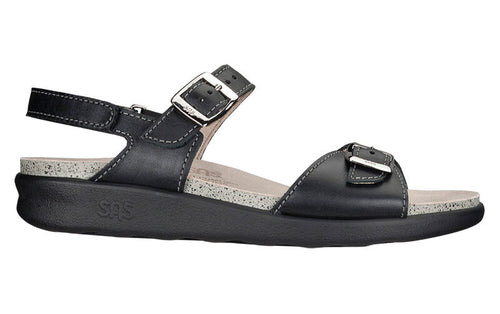 CAPTIVA BLACK | SAS Women's Captiva Black T-Strap Sandal-CAPTIVA013-Made in USA-Brandy's Shoes