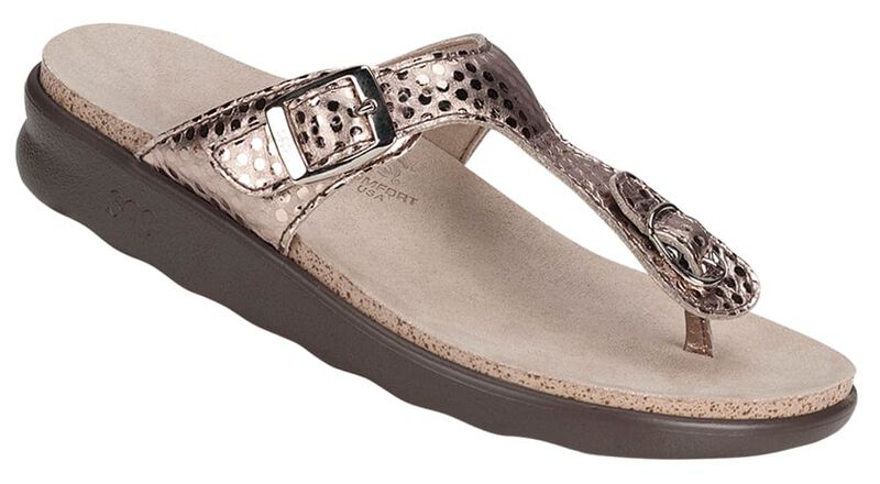 ORO | SAS Women's Oro Sanibel T-Strap Slide Sandal-SANIBEL268-Made in USA-Brandy's Shoes