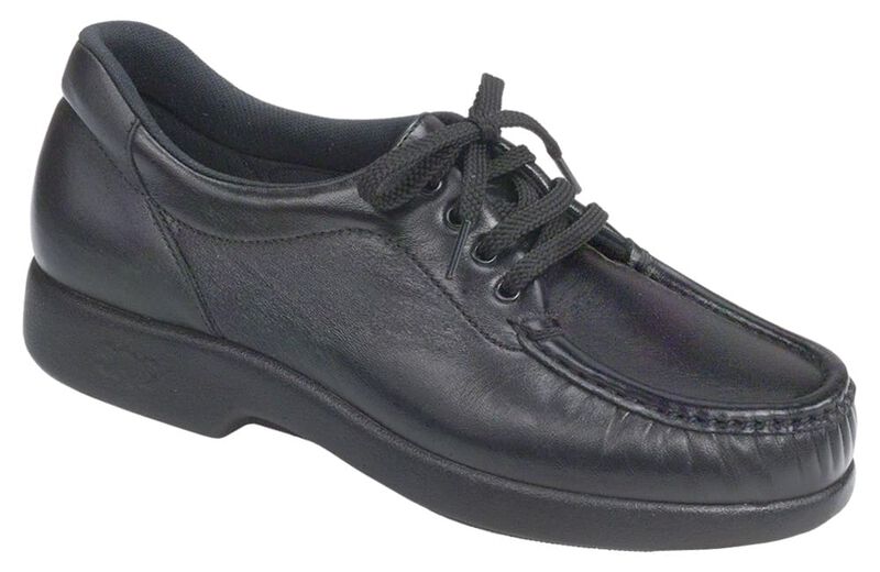 BLACK | SAS Women's Black Take Time Lace Up Loafer-TAKE TIME013-Made in USA-Brandy's Shoes