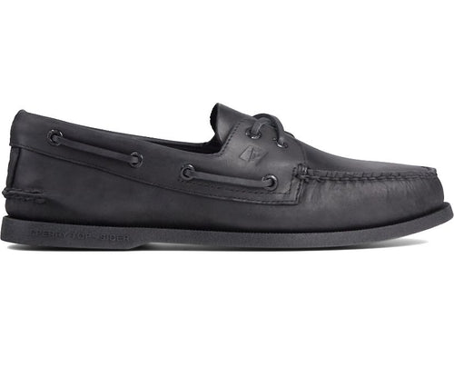 AUTHENTIC ORIGINAL BOAT SHOE | Sperry Top Sider Men's Authentic Original 2 Eye 0836981-Black Boat Shoes-Made in USA