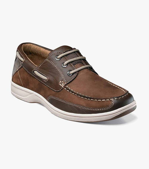 LAKESIDE OX BRN |Florsheim Lakeside Oxford Boat Shoe Brown 13157-200-Brandy