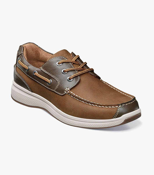 GREAT LAKE STONE CRA | Florsheim Great Lakes Moc Toe Oxford Stone Crazy Horse w/ Milled-Brandy