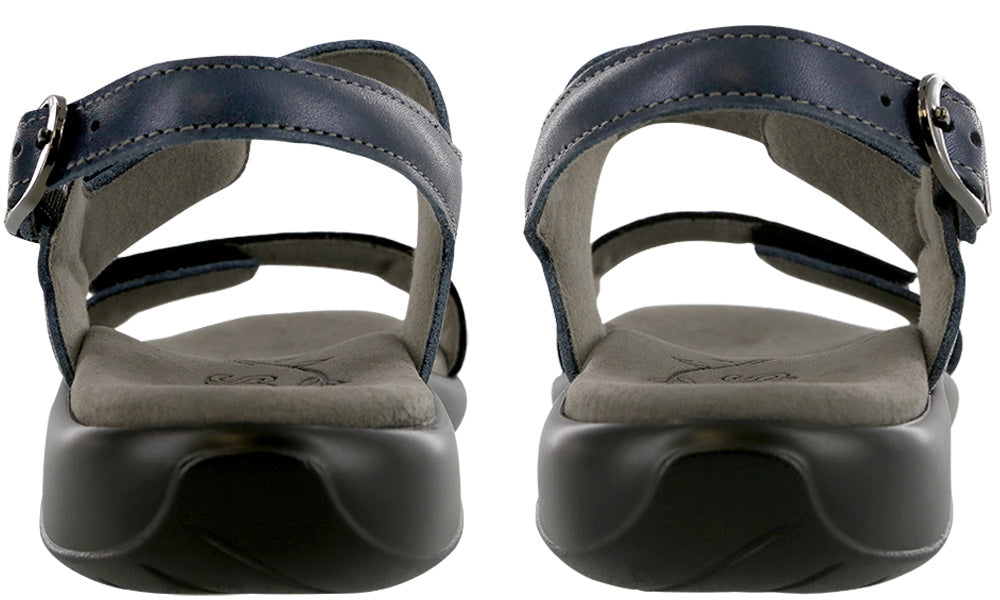 NUDU011 Heel Strap Navy Sandal-Made in USA