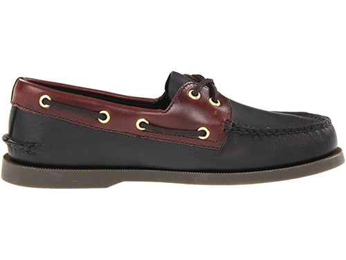 AUTHENTIC ORIGINAL BOAT SHOE | Sperry Top Sider Men's Authentic Original 2 Eye 0191486 Loafer Shoes-Black Amaretto Boat Shoes-Made in USA