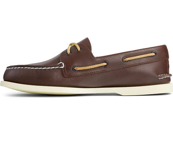 AUTHENTIC ORIGINAL BOAT SHOE | Sperry Top Sider Men's Authentic Original 2 Eye 0195115 Loafer Shoes-Classic Brown Boat Shoes-Made in USA