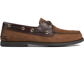 AUTHENTIC ORIGINAL BOAT SHOE | Sperry Top Sider Men's Authentic Original 2 Eye 0195412 Loafer Shoes- TAN/Brown Buck Boat Shoes-Made in USA
