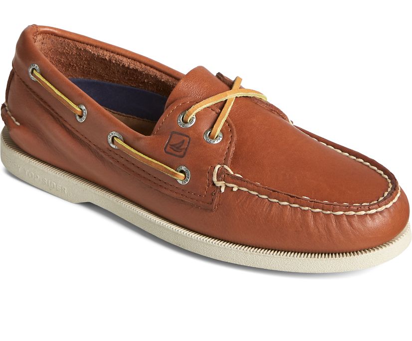 AUTHENTIC ORIGINAL BOAT SHOE | Sperry Top Sider Men's Authentic Original 2 Eye 0532002 Loafer Shoes- Brown/Tan Boat Shoes-Made in USA