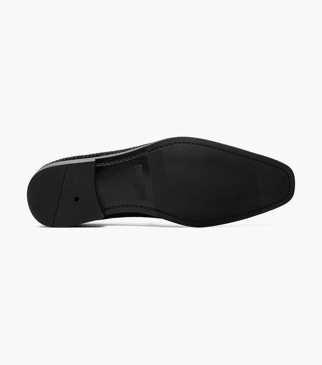 stacy adam men's suave rhinestone lo black