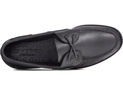AUTHENTIC ORIGINAL BOAT SHOE | Sperry Top Sider Men's Authentic Original 2 Eye 0836981-Black Boat Shoes-Made in USA