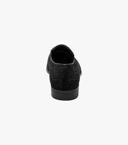 stacy adam men's suave rhinestone lo black