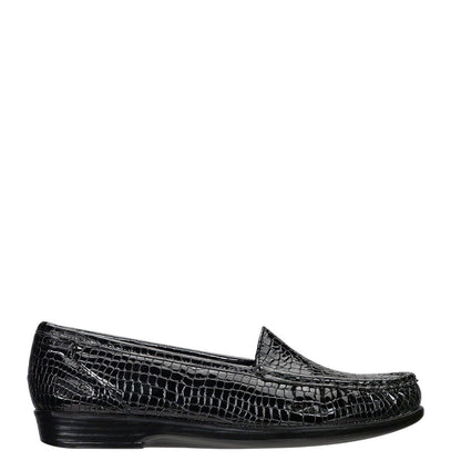 Women's Simplify Slip on Shoe SAS- Black Croc at Brandy's Shoes Made in USA